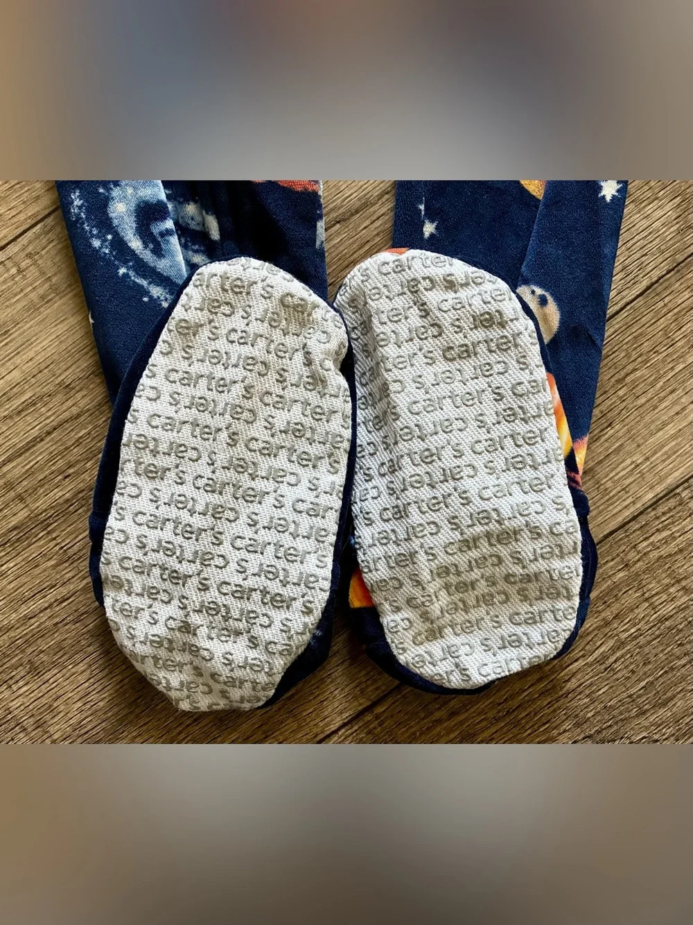 Carter's Navy Space Planet Footed One-Piece Pajamas